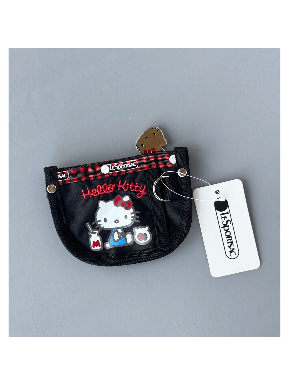 LeSportsac x Hello Kitty Black Keyholder Coin Purse Wallet NWT